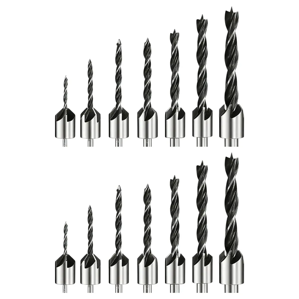 【50% OFF】Woodworking Drill Bit Set 3/4/5/6/7/8/10 Millimeters Three-Point Hole Opener Wood Edge Twisting Drill for Hand Drill