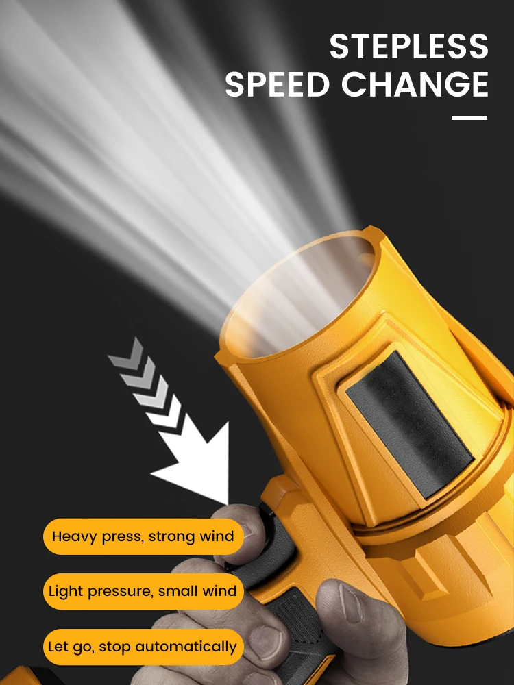 Ventilateur Turbo sans balais Super puissant, 50000r/min, outil de soufflage de poussière portatif multifonction, Rechargeable pour batterie Dewalt 18V