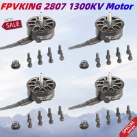 4PCS FPVKING 2807 X2807 1300KV 6S 1500KV 5S 1700KV 4S Brushless Motor for FPV Freestyle Mark4 7inch Long Range LR7  Drone Model