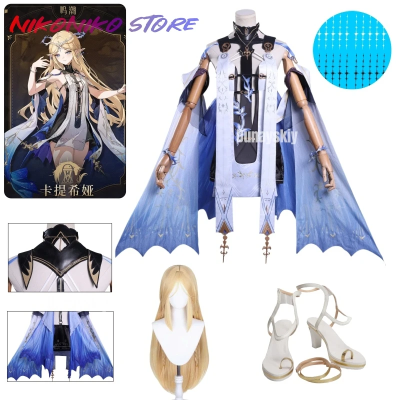 

Игра Wuthering Waves Косплей Платье Cartethyia Косплей Костюм Парик Женщины Cartethyia Косплей Хэллоуин Вечеринка Ролевой Костюм