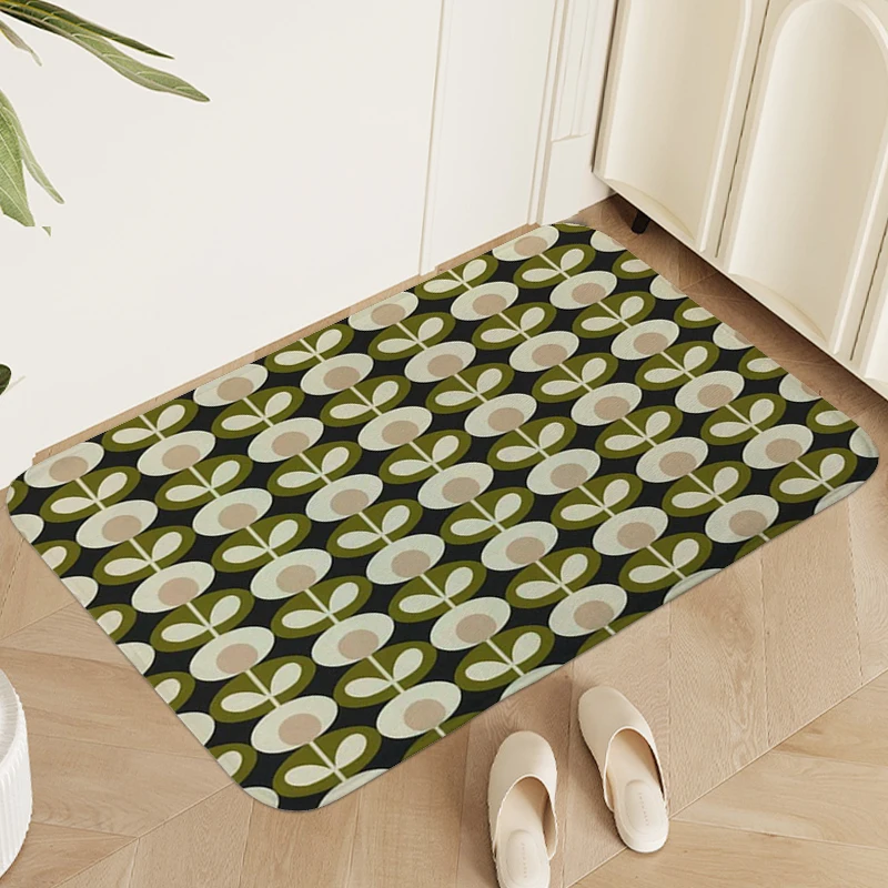 Non Slip Carpet for Bedroom O-Orla K-Kiely, Kitchen Rug Aesthetic, Door Mat for Bathroom, Entrance Door Doormat, Home Decoration