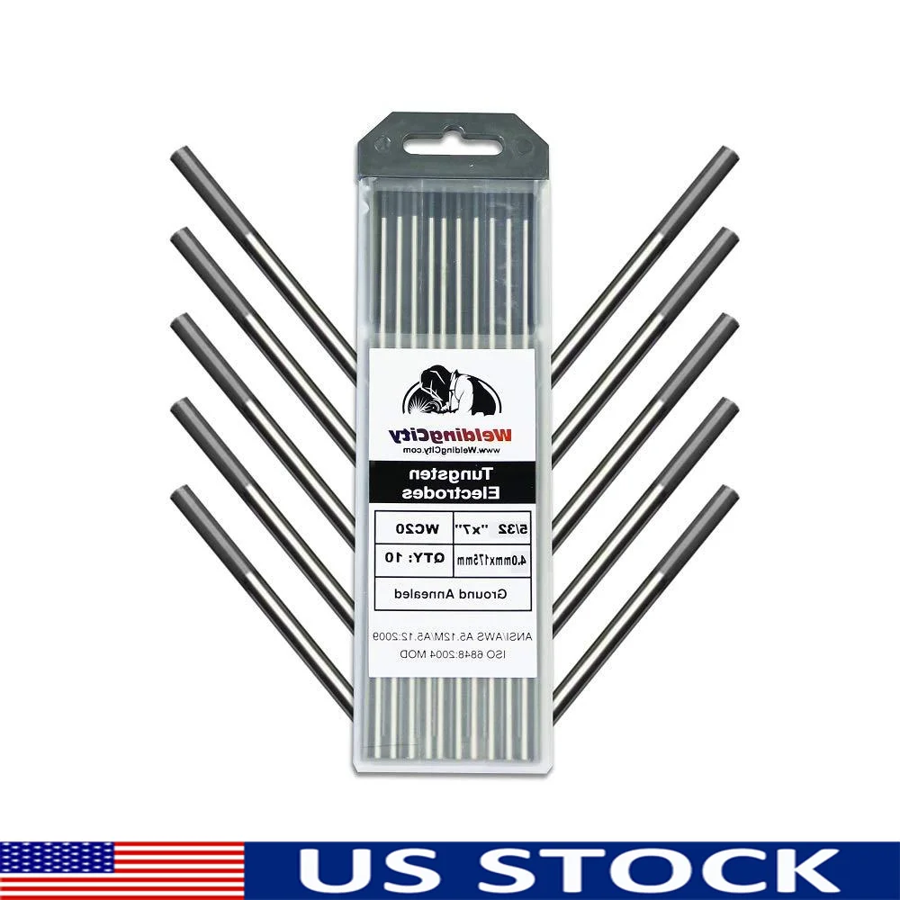 Premium TIG Welding Electrodes 10-pk Assorted Sizes EW-Ce20 Gray 7