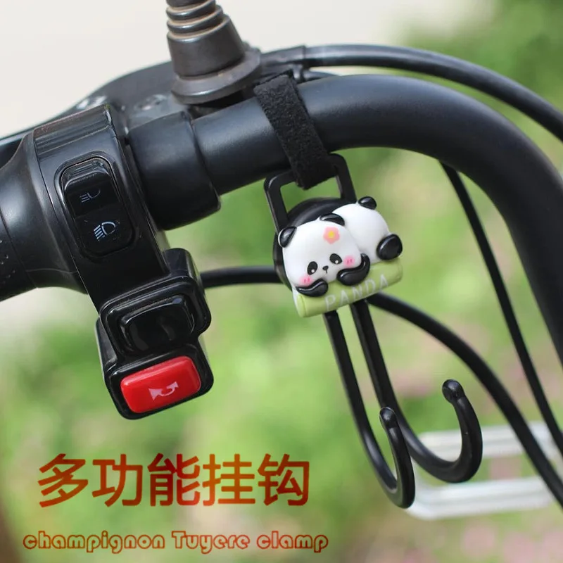 Barra de mão para bicicleta elétrica de motocicleta, com ganchos duplos para armazenamento de capacete, bolsa de bagagem, cabide, acessórios adoráveis