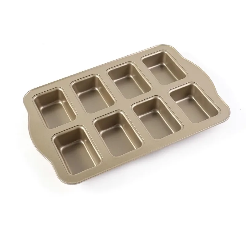 Carbon Steel 8-Cavity For MINI Loaf Pan with 200 Parchment Liners for Single-Serving Breads Meatloaves and Kid-Sized Portions