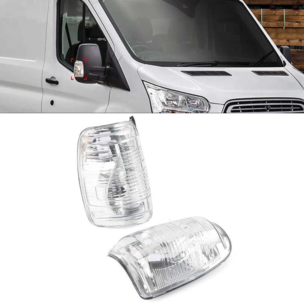 White Car Door Side Mirror Lamp Lens Turn Signal Lights Housing For Ford Transit MK8 2014 2015 2016 2017 2018 2019 2020 2021