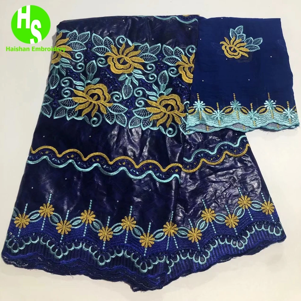 Original Bazin Riche Dress for African Women High Quality Bazin Riche Brode Fabric With Stones Embroidery Lace With Scarf Party