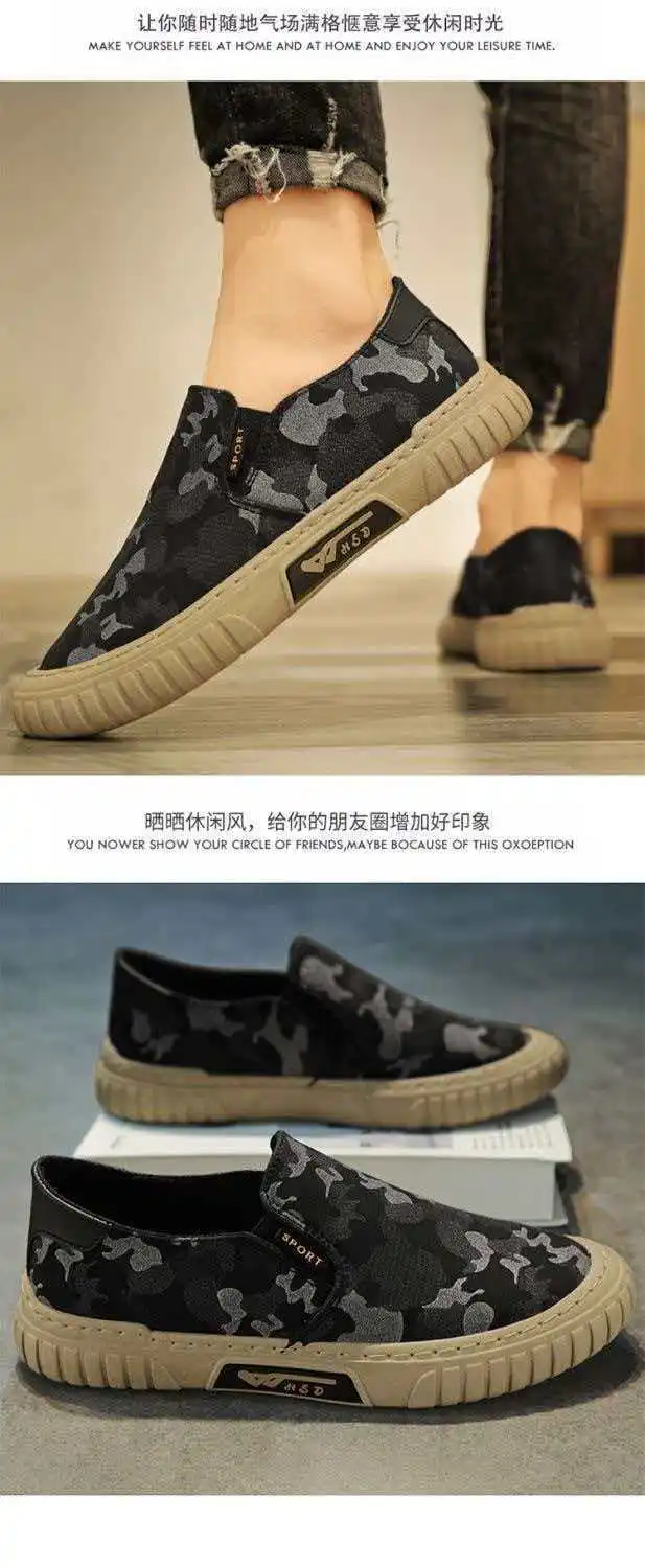 Camouflage Canvas Herren Freizeitschuhe Atmungsaktive Sommer Sportliche Slip-On Peking-Freizeitschuhe Runde Zehenkappe Flacher Absatz Leichte Schuhe – Detail 19