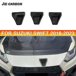 Applicable to Suzuki Rain Bird ZC33S 2018+ Carbon Fiber Front Bumper Exterior Engine Outlet Hood Vent Trims Car Body Kits