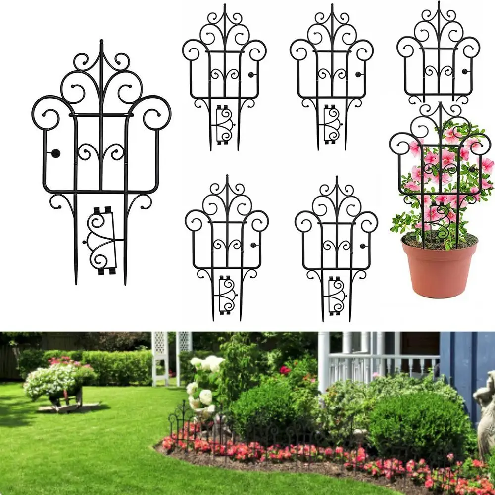 2Pcs Multifunctional Decorative Garden Fence Plant Climbing Frame Stackable Garden Border Edging Fence Animal Barrier Fence