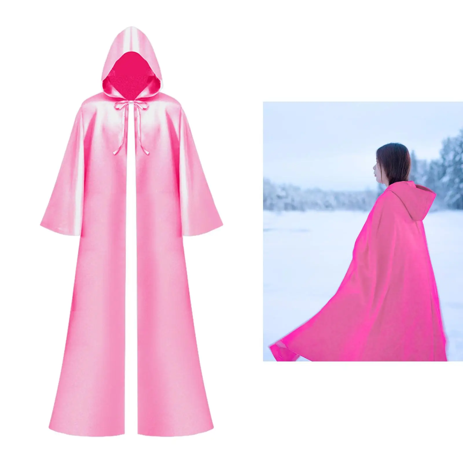

Halloween Cosplay Cape Costume Performance Outfit Polyester Hooded Cloak for Adult Women Festival