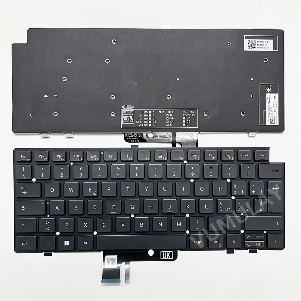 

Italian Backlit Keyboard for Dell Latitude 7440 2023 7340 7640 0P94FN SPN-LAC SG-B2790-74A 0MFXCF SN2B01B20 Notebook