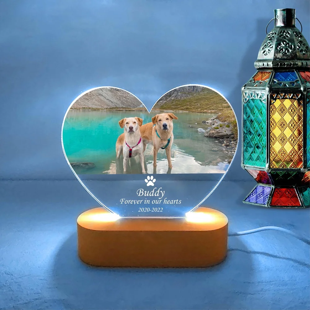 لوحة تذكارية لصور الكلب المخصصة هدية فقدان الحيوانات الأليفة مخصصة تذكار فريد مع صورة مخصصة للكلب تحية تذكارية لـ Cherished #4