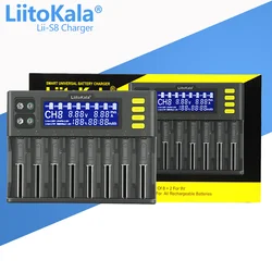 LiitoKala Lii-S8 Lii-PD4 Lii-PD2 Lii-500 Lii-600 ładowarka do 18650 26650 21700 18350 3.7V/3.2V/1.2V litowo baterii NiMH