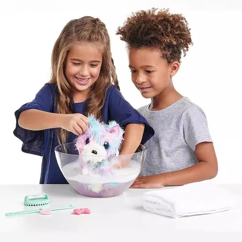 موس Scruff-A-Luvs الاستحمام لعبة الحيوانات الأليفة تمرغ في الماء صندوق أعمى البيض ألعاب من نسيج مخملي للفتيات دمية أرنب يونيكورن دمية #4