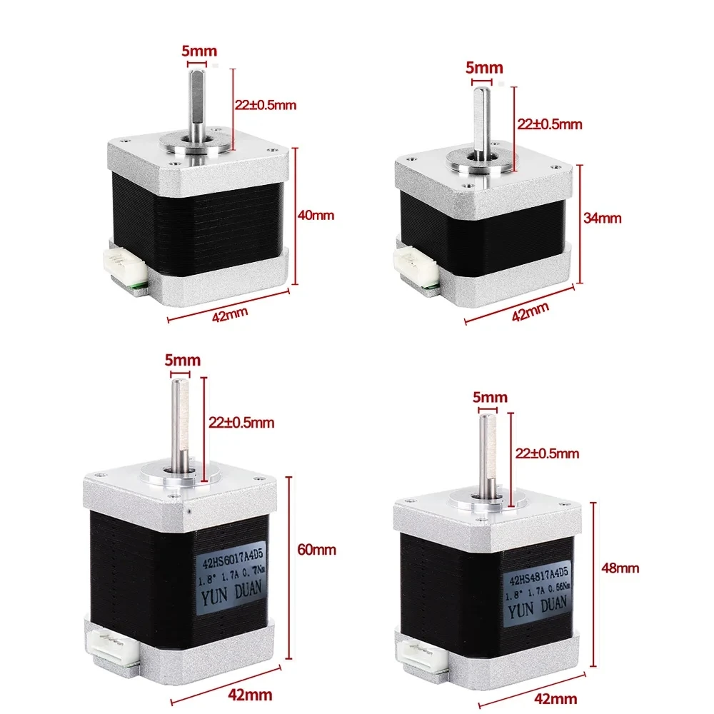 Nema17 موتور محرك عدة 34-60 مللي متر 0.28/0.42/0.56/0.7Nm 4-الرصاص فتح حلقة محرك متدرج محرك DIY بها بنفسك ثلاثية الأبعاد طابعة روبوت XYZ حفارة