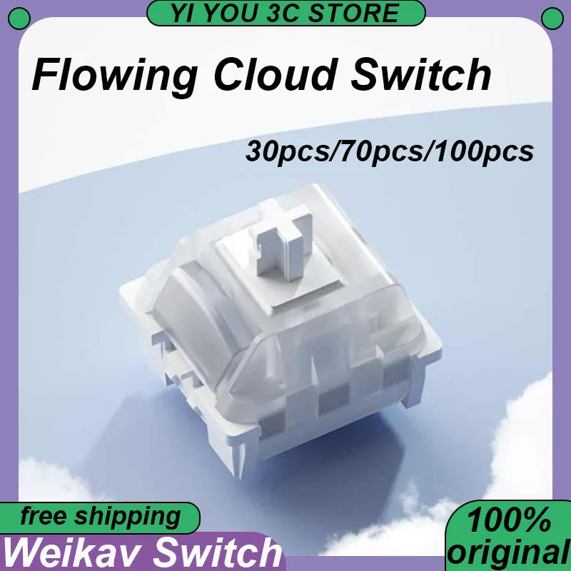 

Weikav Flowing Cloud Switch Mechanical Keyboard HIFI Mahjong Sound Linear Axis PC Esports Laptop Gaming Keyboard Switches DIY