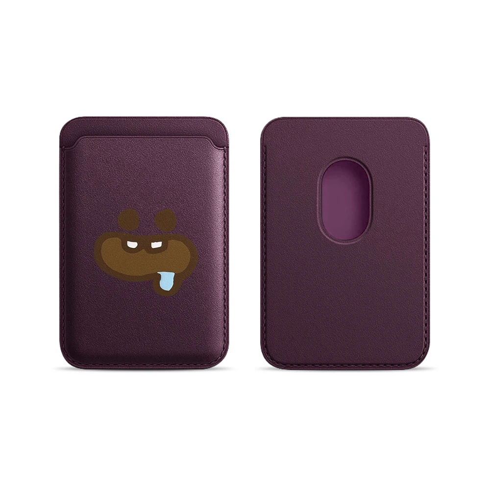 Foodie Cartoon Leder-Kartenetui Handyhülle Kartenhalter für Magnetische Hülle Geeignet für alle iPhone Magsafe Karten-Handy-Rückseiten-Taschen – Detail 12