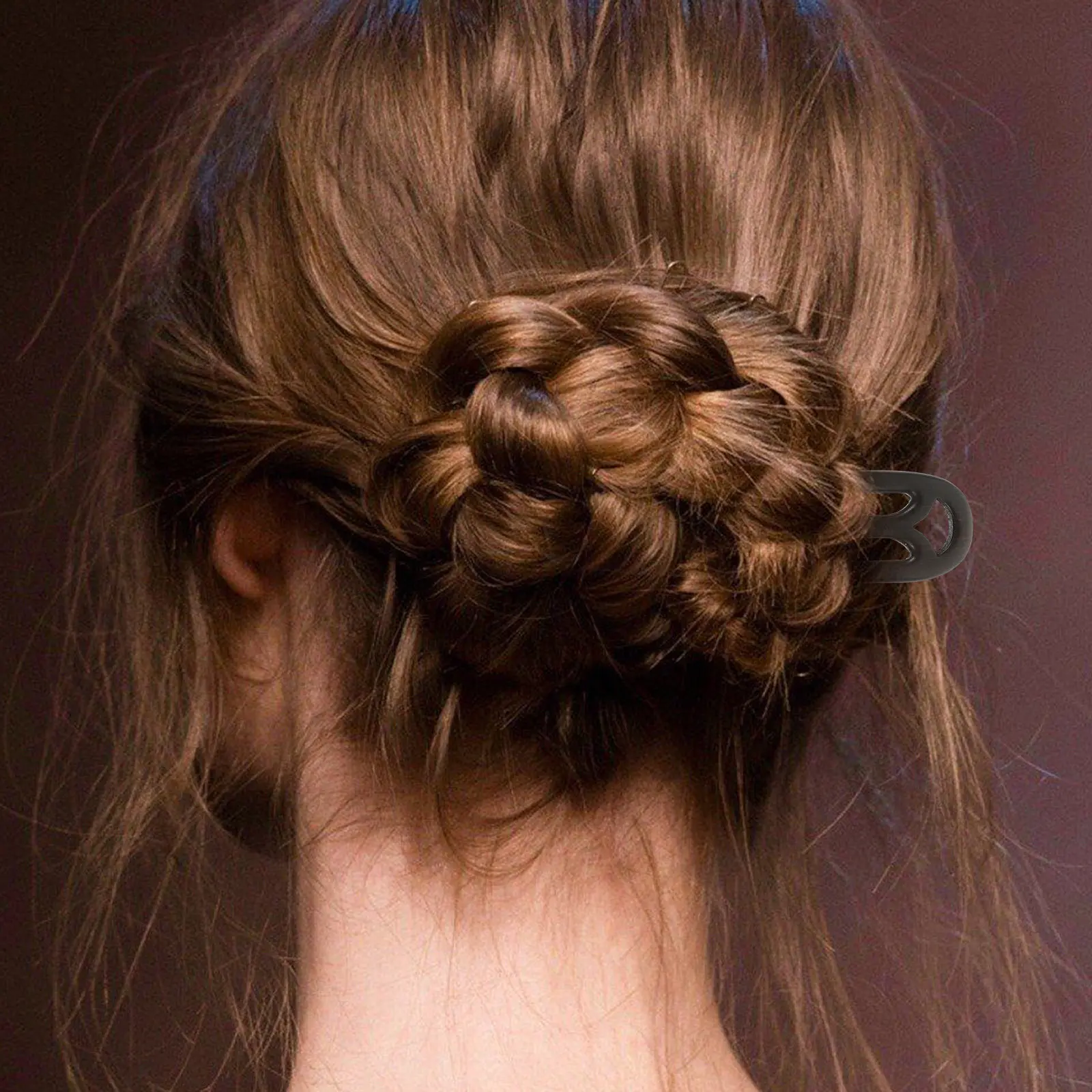 

Винтажные трехзубчатые заколки для волос из черного сандалового дерева для женщин, элегантные ретро-шпильки для вечеринок и повседневного ношения, декоративные