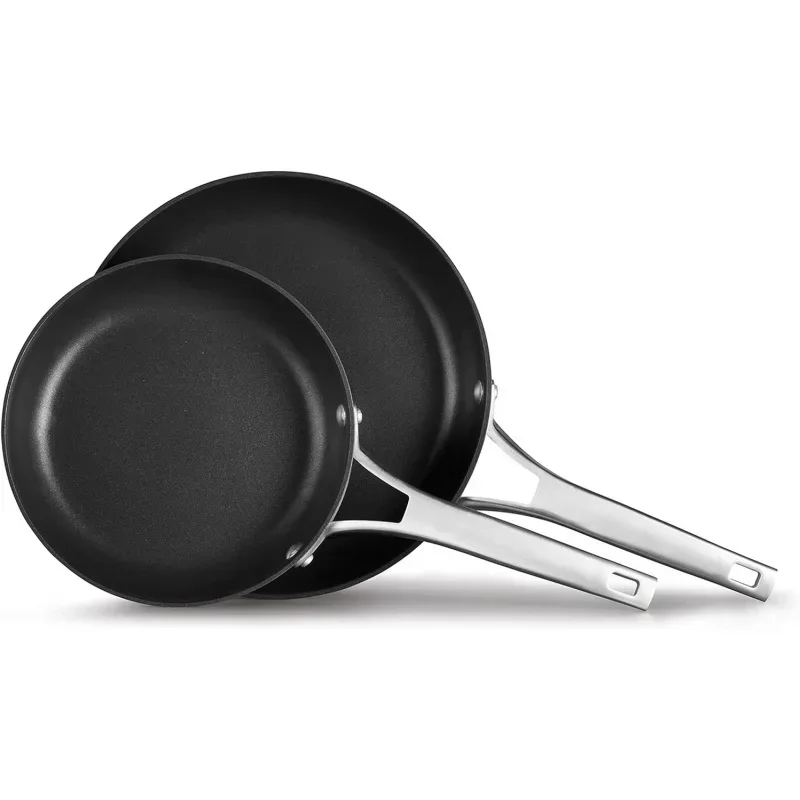 Premier Hard-Anodized Nonstick Frying Pan Set