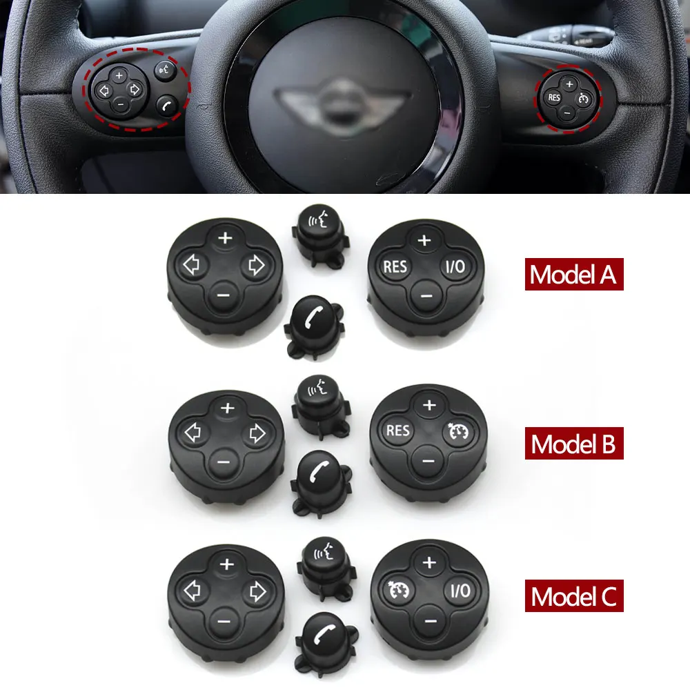 

Car Multifunction Steering Wheel Cruise Volume Control Switch Button keys Cover For BMW MINI Cooper R55 R56 R57 R58 R59 R60 R61