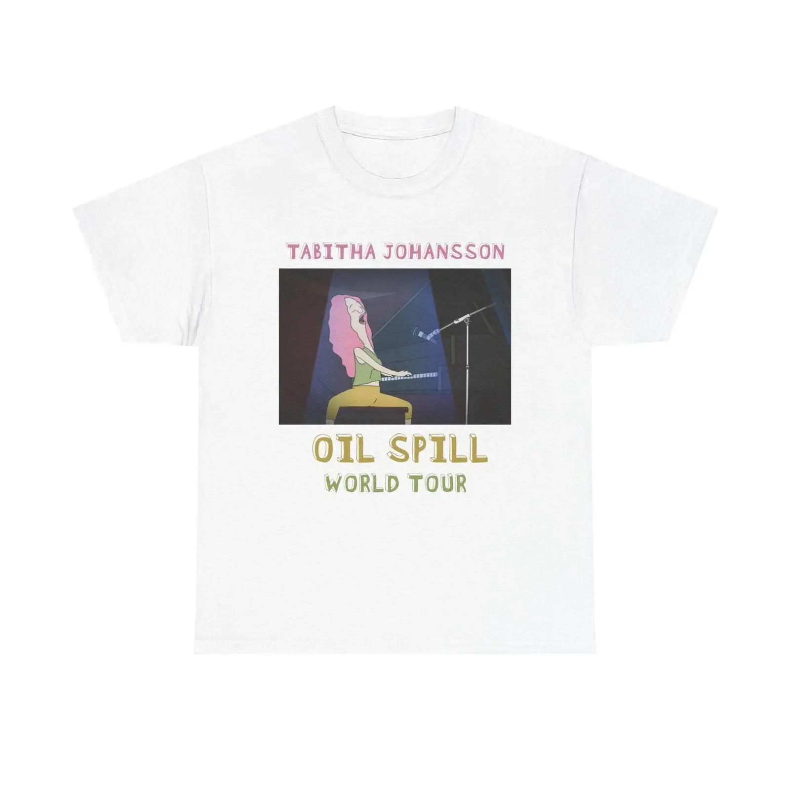 Tabitha Johansson Oil Spill World Tour T Shirt Bob amp 39 s Burgers Merch And s vintage Washed Soft fashion streetwear
