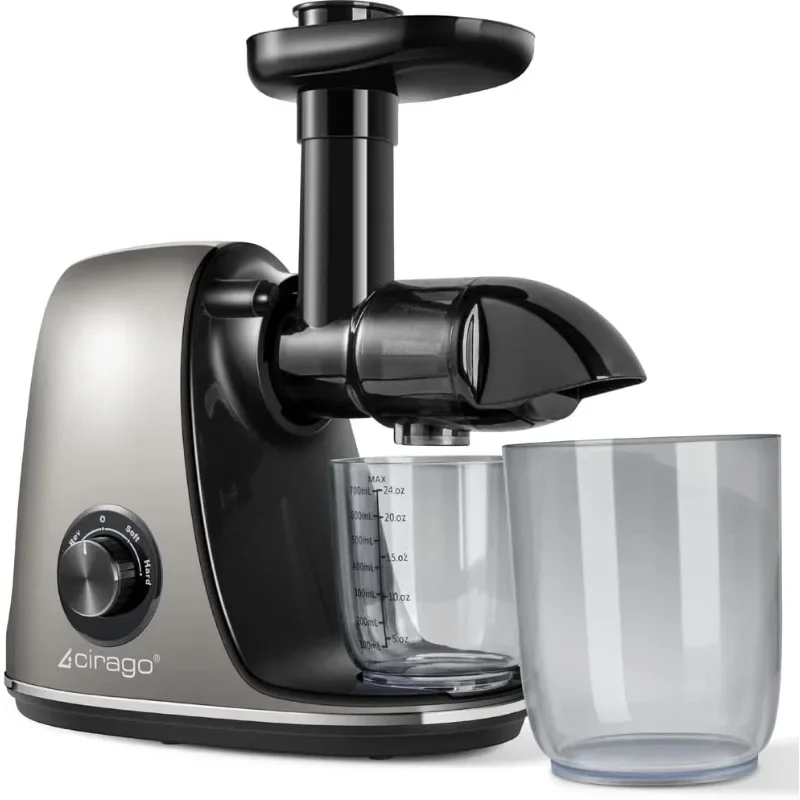 

CIRAGO Juicer Extractor, Juicer Machines, Speed Adjustment, Cold Press Juicer for Vegetables and Fruits,