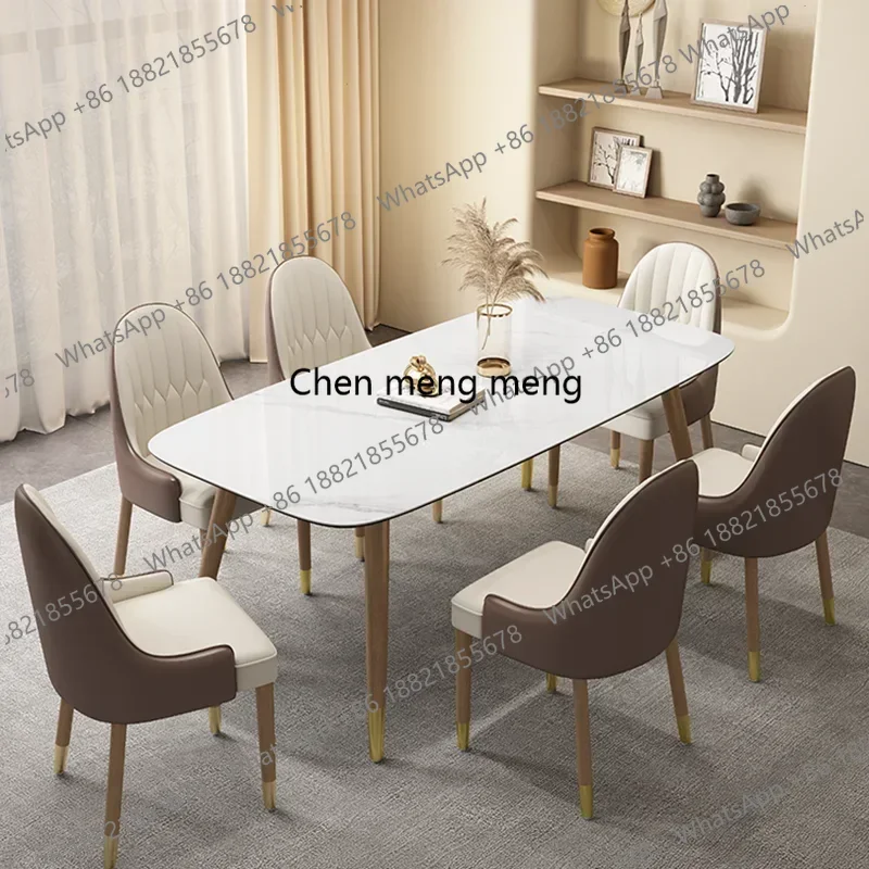 

F5822 Living Luxury Dining Table Modern Waterproof Design Minimalist Dining Table Nordic Wooden Mesas De Comedor Kitchen Furnitu