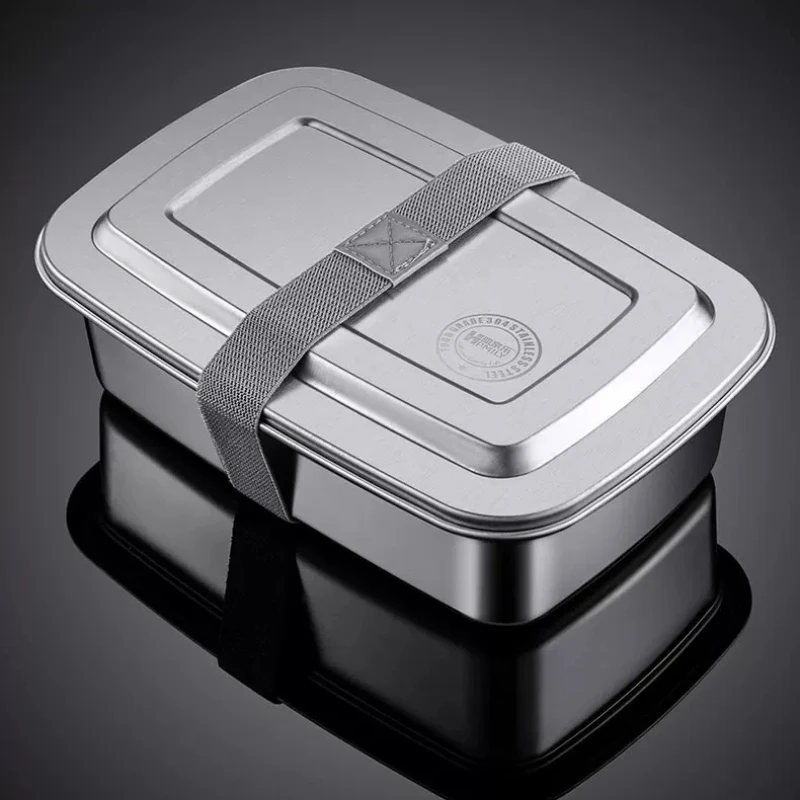 

LMM stainless steel grid lunch box old-fashioned rice tank canteen special lunch box for office workers