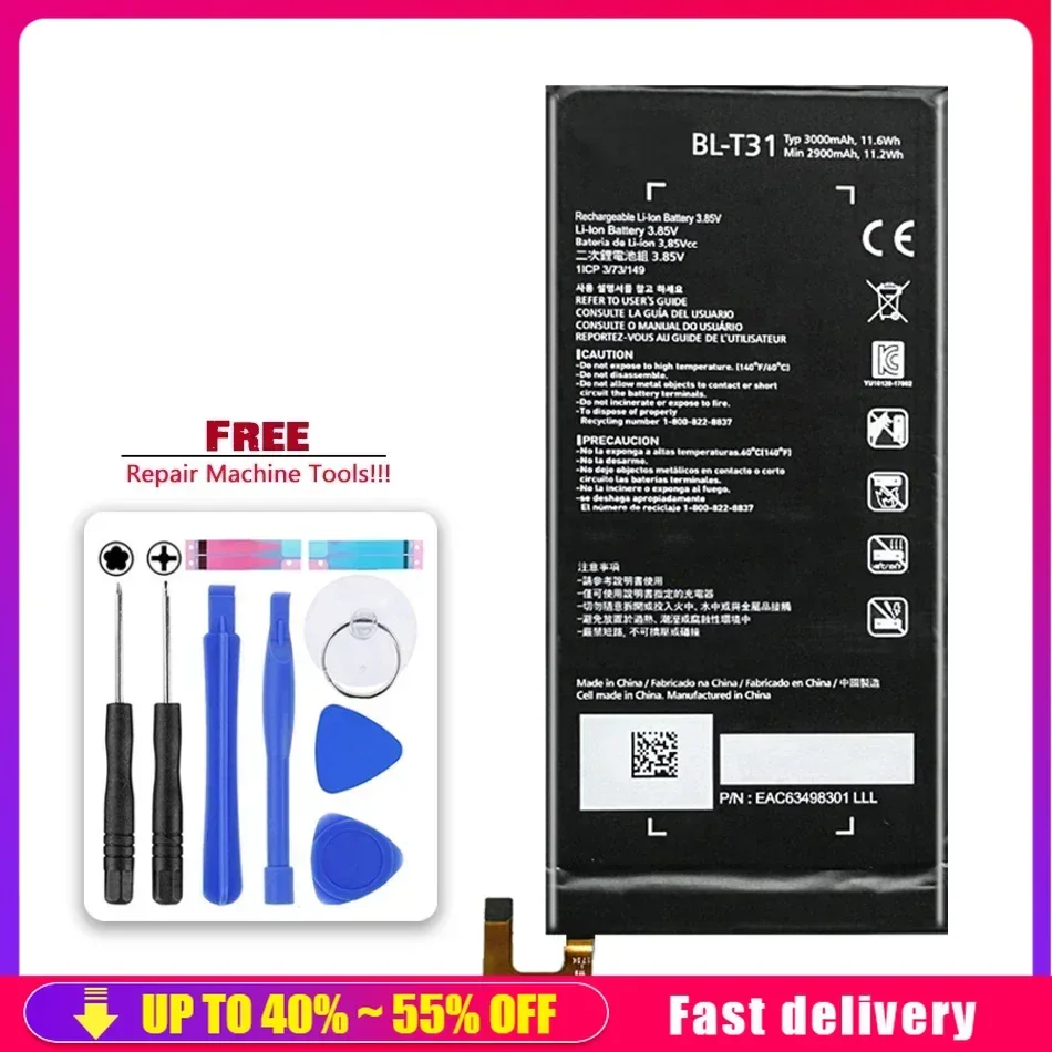 Replacement Rechargeable Mobile Phone Batteries BL-T31 3000mAh For  LG G PAD F2 8.0 LK460 Cell Phone Portable Battery