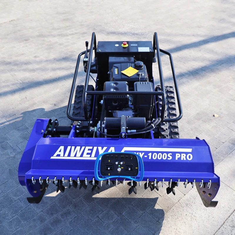 تخصيص قوة كبيرة محرك الديزل جزازة المجال عرض القطع 80-100 سنتيمتر لمزرعة بستان السد التحكم الصناعي الزاحف flail Mowe