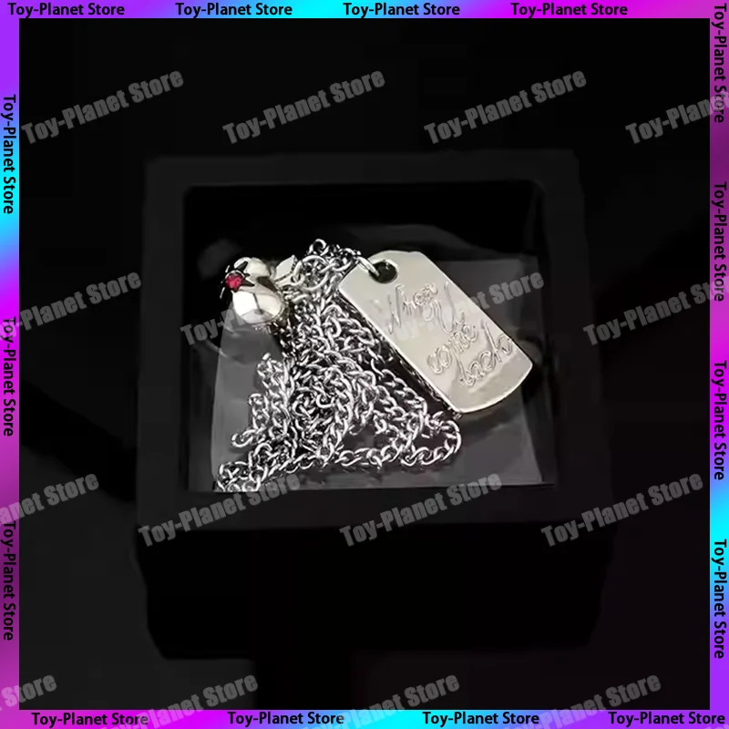 

In Stock Love And Deepspace Caleb Personalized Creative Game Peripheral Metal Square Necklace Cartoon Customized Gifts Toys