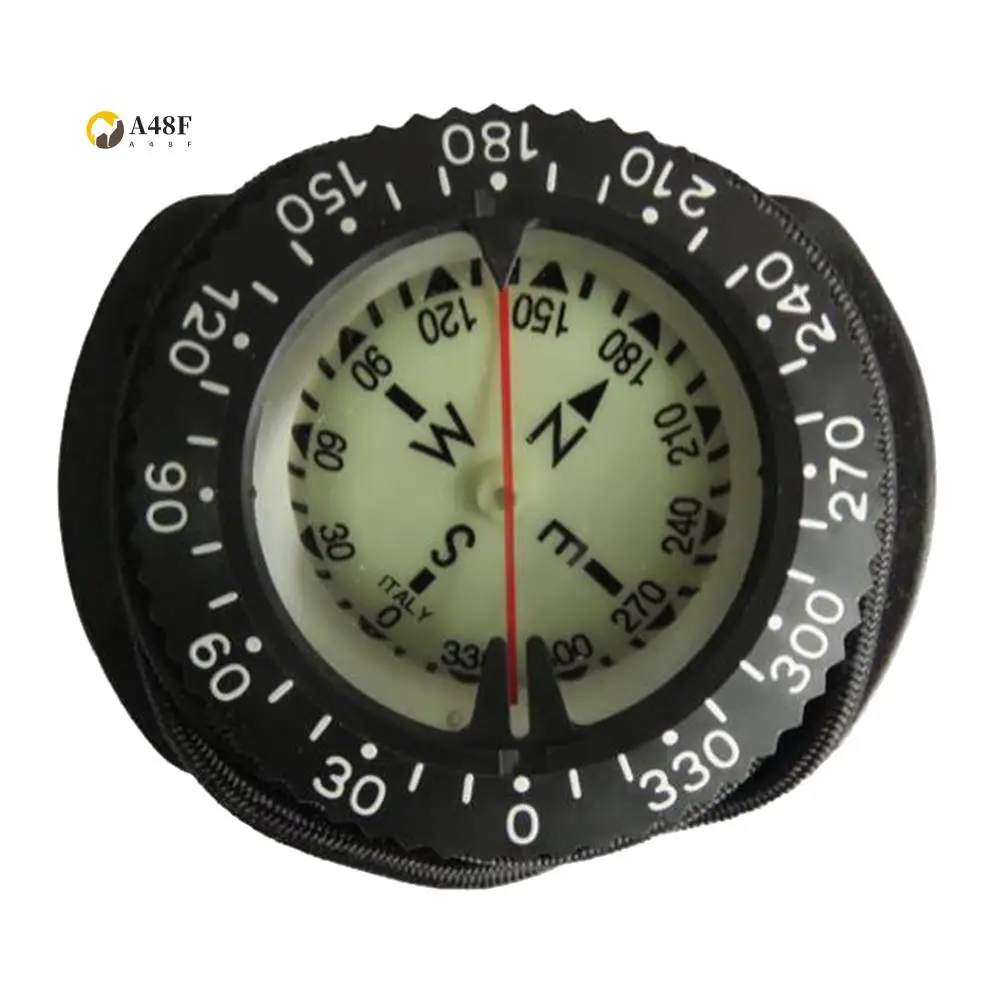 

A48F-Bungee Compass Scuba Diving Compass Underwater 100M Diving Professional Waterproof Compass With Bungee Cord