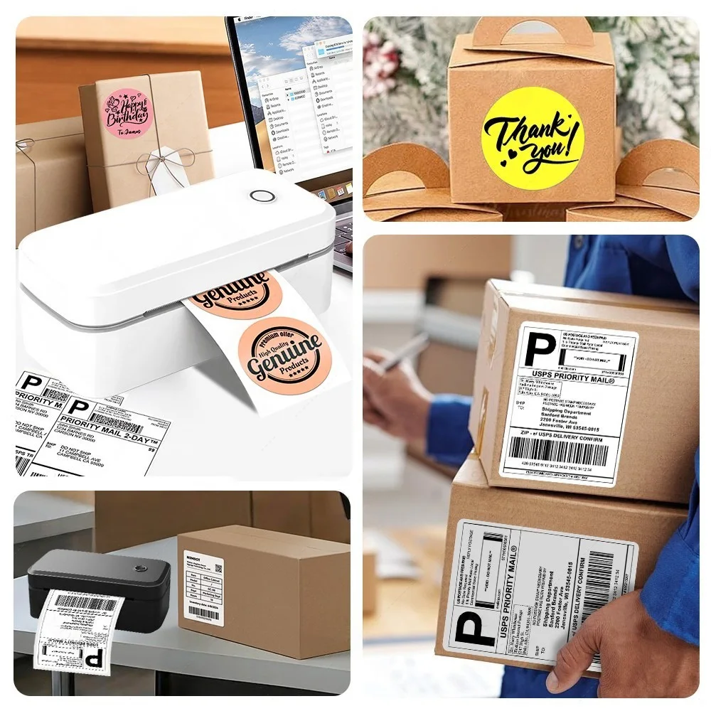 Marklife Thermal Label Printer X4 Mini Protable Bluetooth Small Shipping Label Printer Compatible with iPhone Android Mac Window