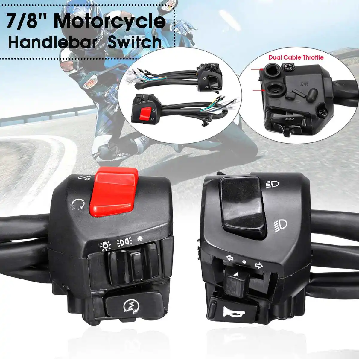 Universal 12V Motorcycle 7/8\