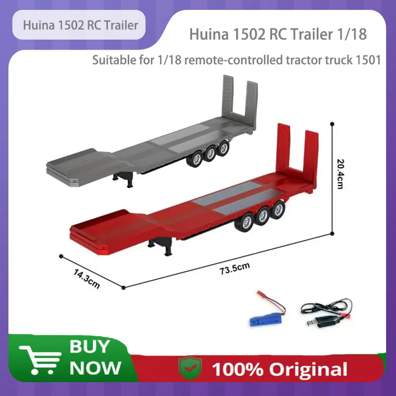

Huina 1502, радиоуправляемый прицеп, 1/18, платформа, полуприцеп 1501, обновленные детали грузовика с дистанционным управлением, модель радиоуправляемого грузовика ETB-R, игрушечный автомобиль в подарок