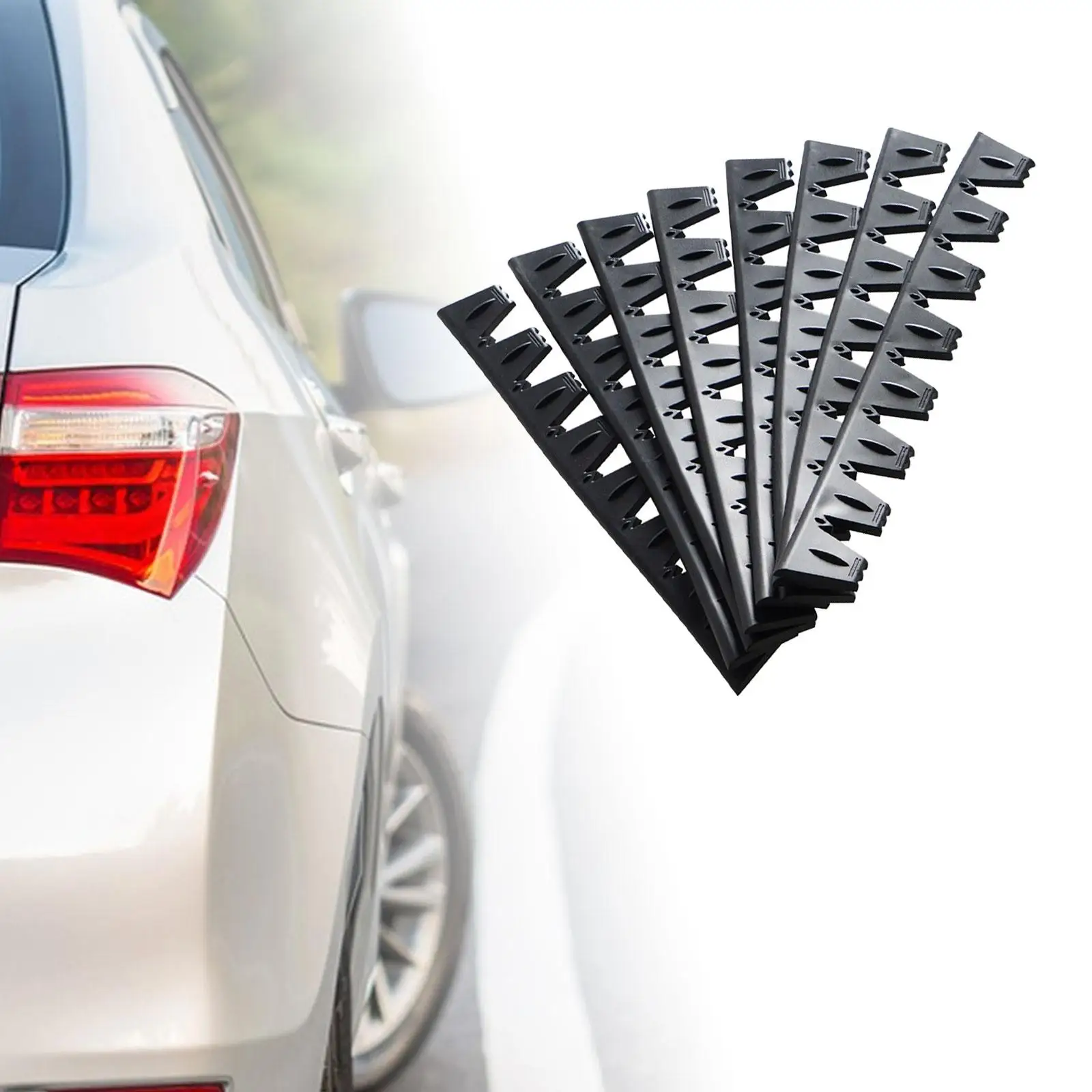 

8Pcs Front Bumper Protector for Carbon Fiber splitters Lowered Cars/SUV