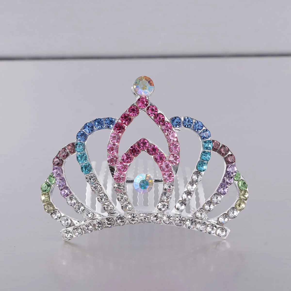 Princess Comb Rhinestone Hair Accessories Mini Tiara Girls Crown Headband Kids Crystal Cute