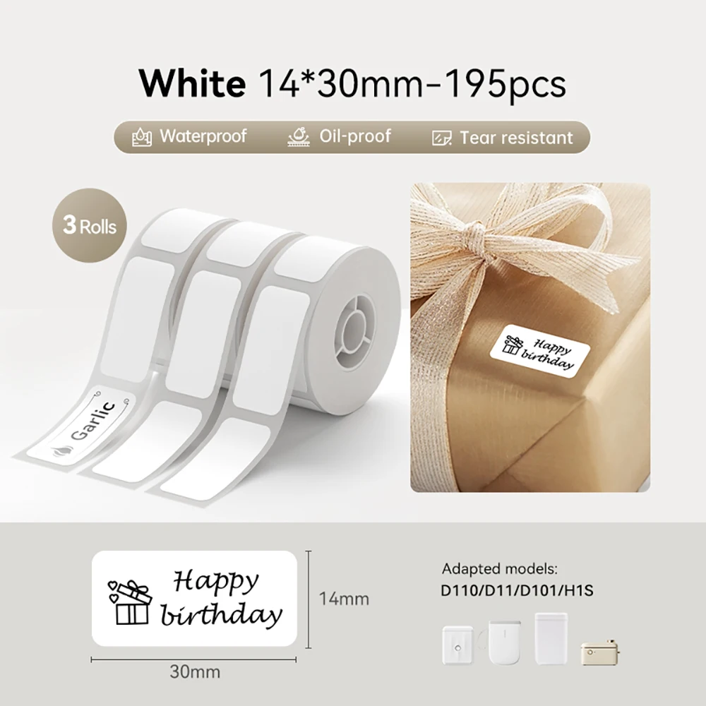 Waterdicht Label Papier Anti-Olie Afdrukken Label Prijs Tape Krasbestendig Label Sticker voor Niimbot D11 D110 D101 H1S