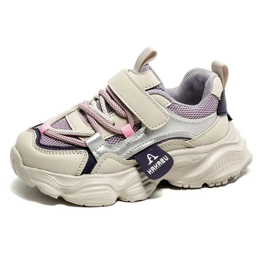 

Спортивная обувь из искусственной кожи для детей, модные подростковые кроссовки, нескользящие кроссовки для мальчиков и девочек, повседневная обувь