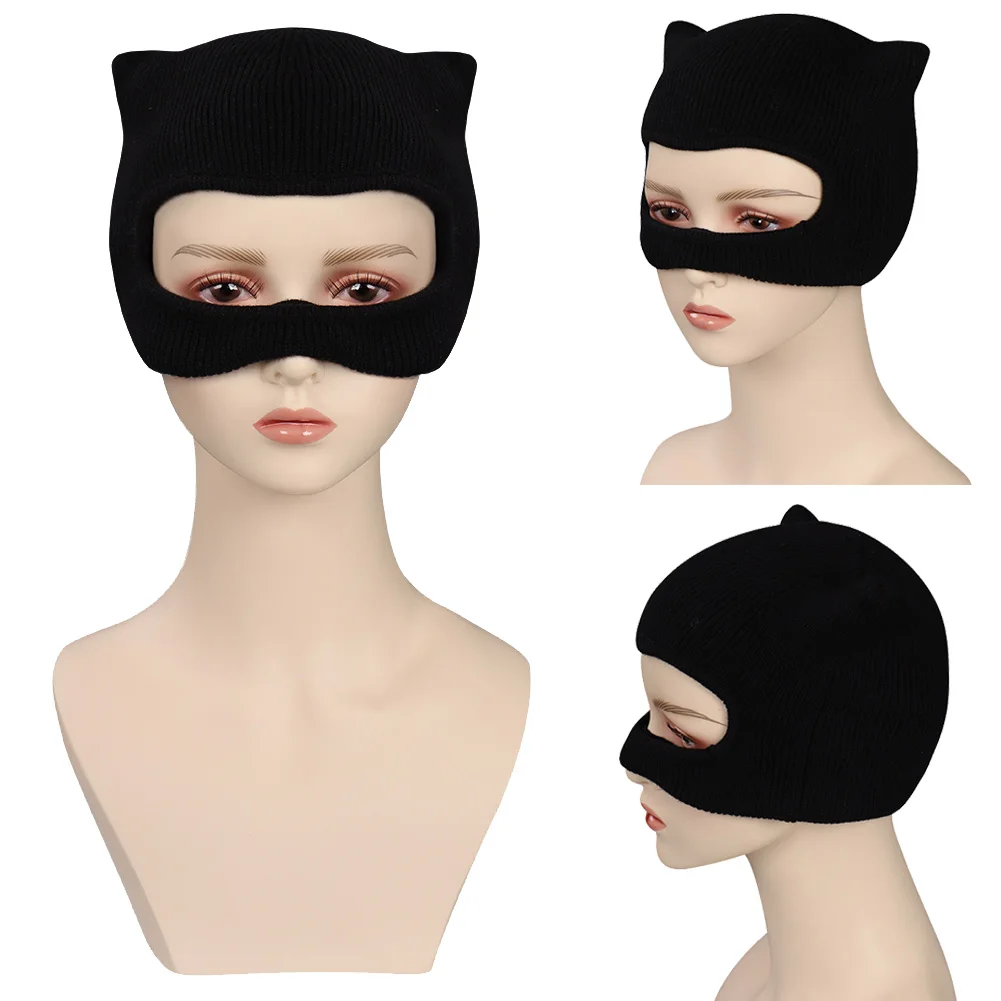 

Fantasia Selina Kyle Cosplay Mask Hat Movie Female Superhero Disfraz Costume Accessories Women Halloween Carnival Party Props