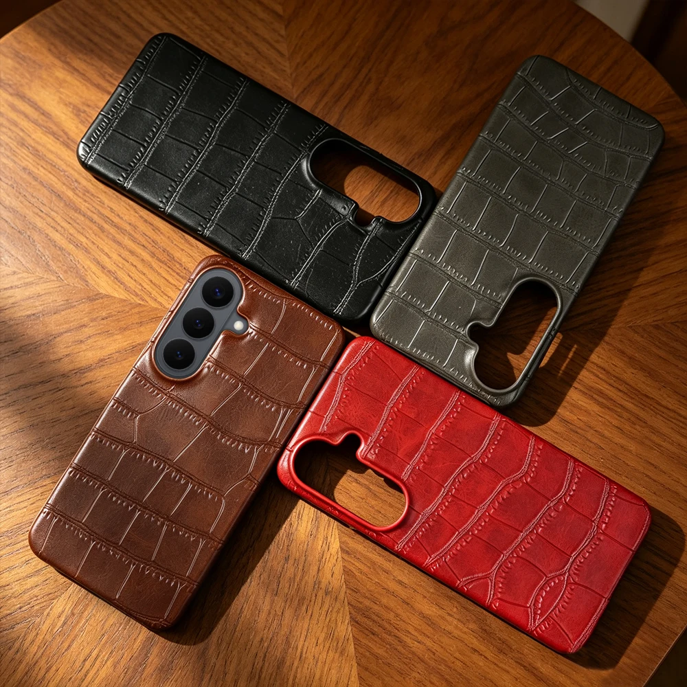 

For Magsafe Case for Samsung Galaxy S26 Plus S25 FE S20 S24 S23 S22 S21 Ultra A37 A57 A35 A55 Phone Case Leather Hard Back Cover
