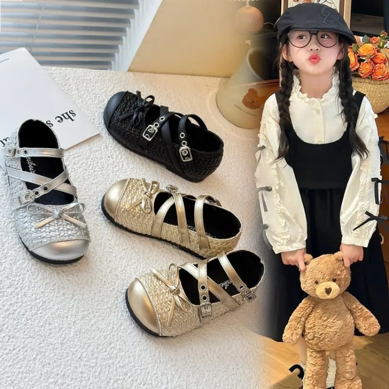 

Туфли Мэри Джейн с перекрестными ремешками - Весна 2026: уличные противоскользящие туфли - Элитная повседневная обувь - Модный дизайн с бантом и завязками