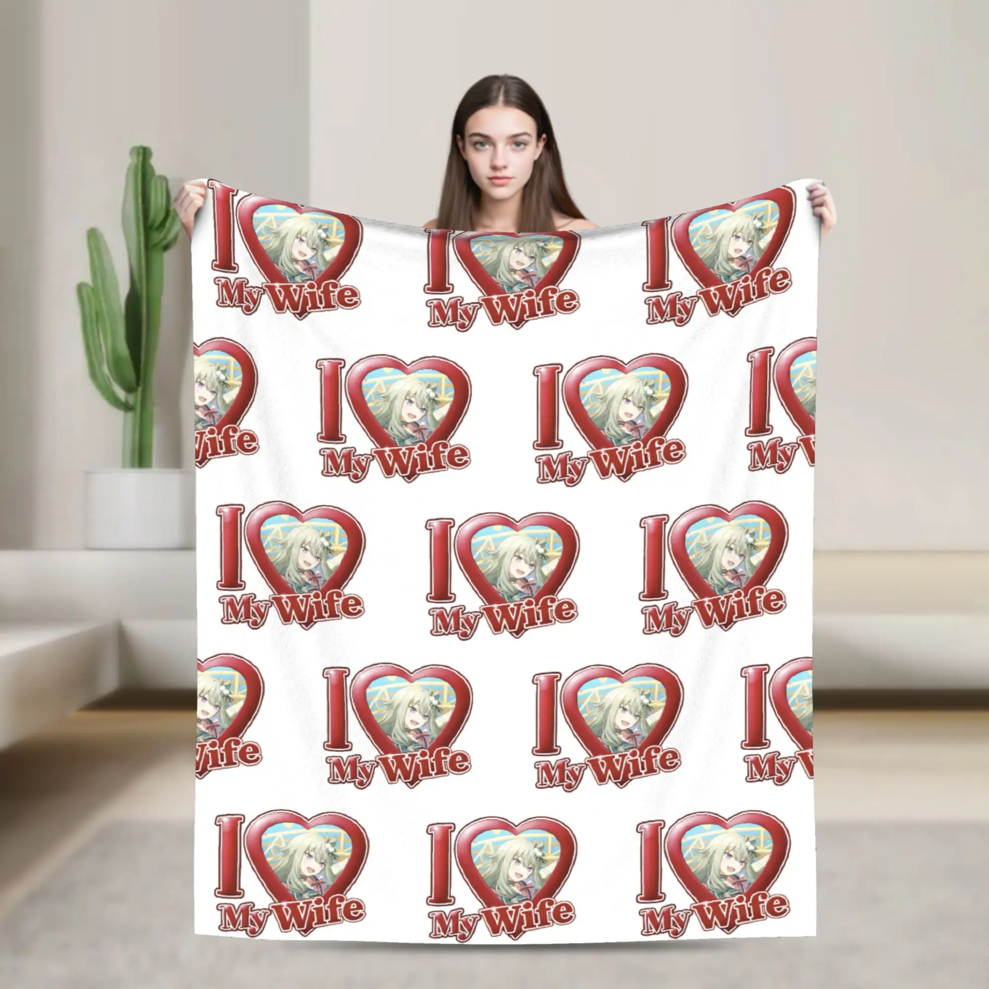 Kusanagi Nene My Wife Blanket Cover Fleece Singer Anime Super Soft Throw Blankets for Home Couch Bedroom Quilt