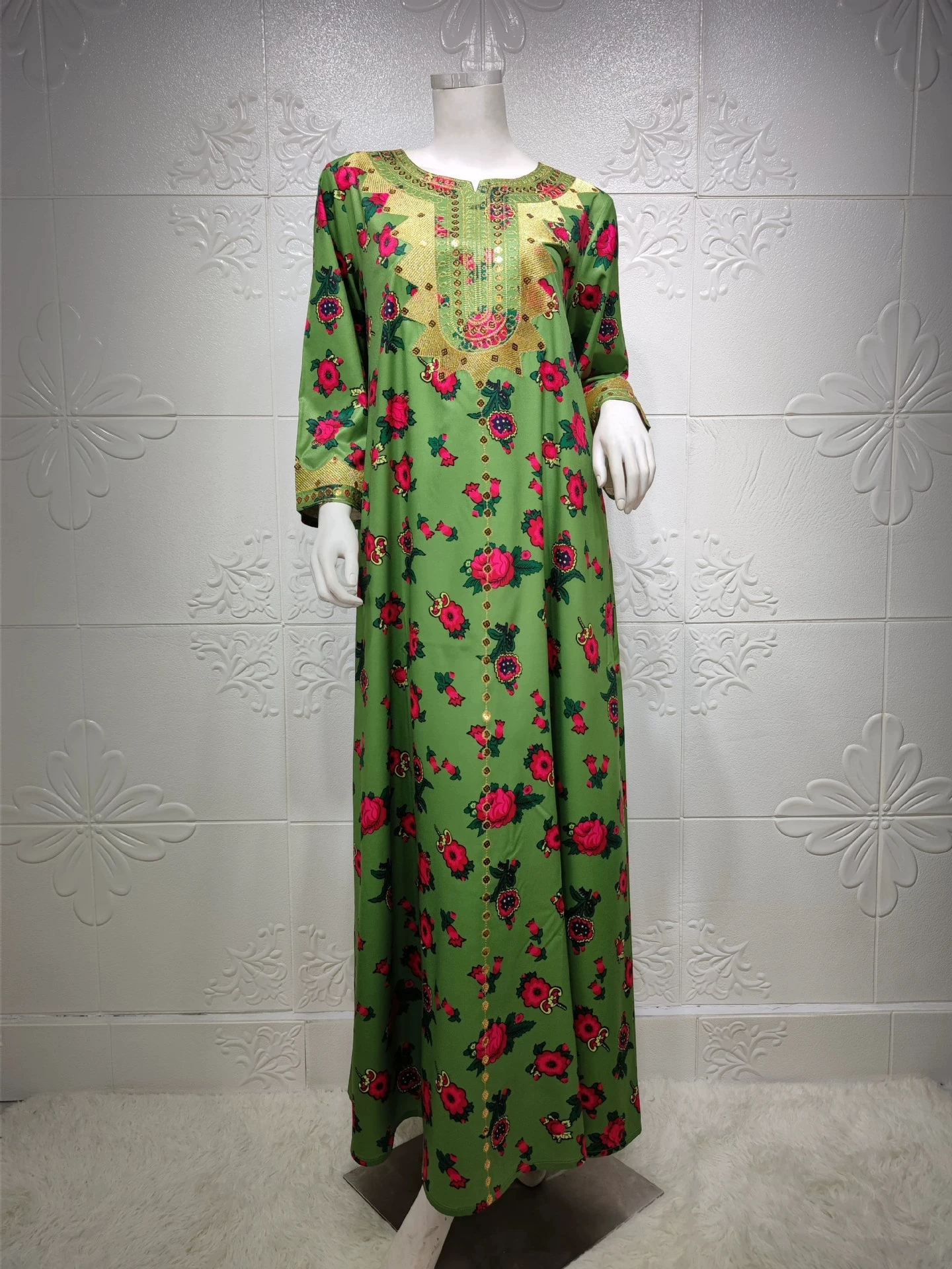 Middle Eastern women's clothing Dubai Muslim women's dress-GZXX655