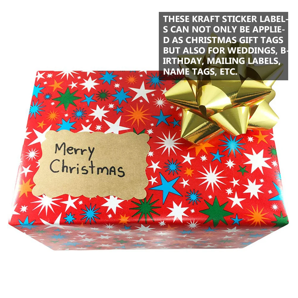 

Sealing Sticker Appreciation Stickers Blank Gift Wrapping Kraft Paper Packing Practical DIY