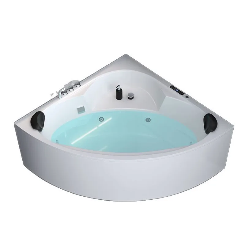 Triangular scalloped bathtub Small household acrylic massage surfing constant temperature heating adult bathroom Couple bathtub