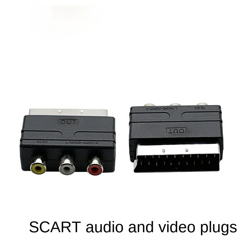 21pin Scart männlich zu 3rca Buchsen Eingang av Adapter Adapter Konverter für TV DVD VCR Game Player nes snes