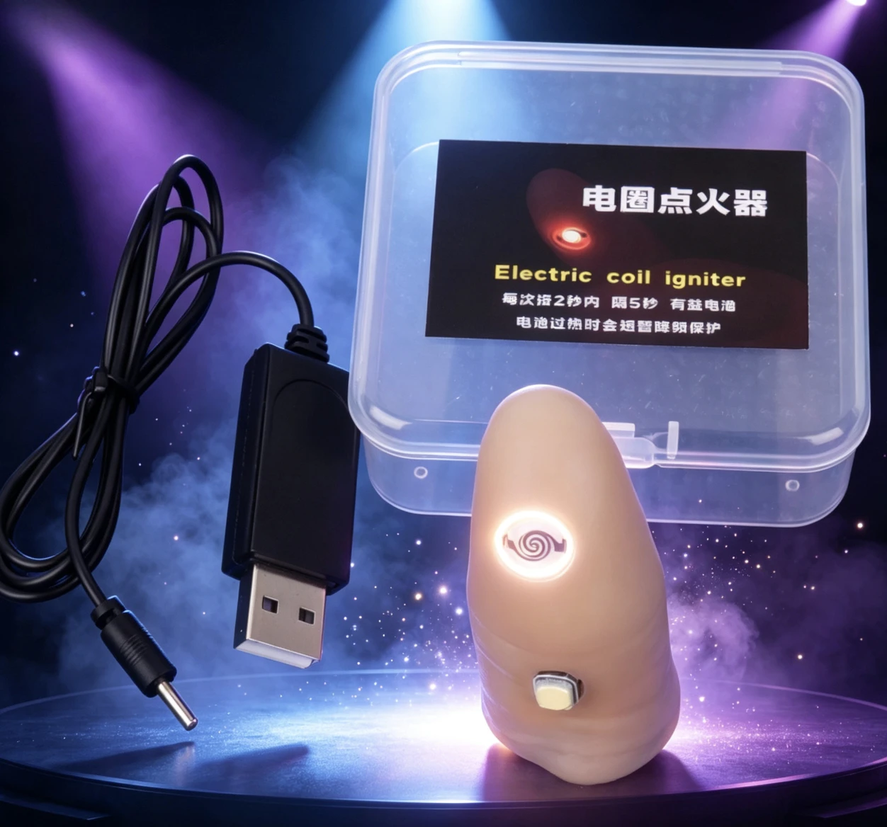 Electric Coil Thumb Tip Finger Flame Device Hand Instant Fire Magic Trick Professional Stage Illusion Gimmick Accessory Magician