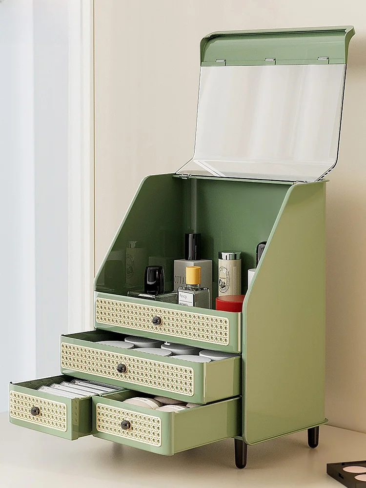 

Desktop Makeup Cosmetic Storage Box New Premium Sensation Desktop Vanity Skin Care Product Rack Dustproof Storage Cabinet