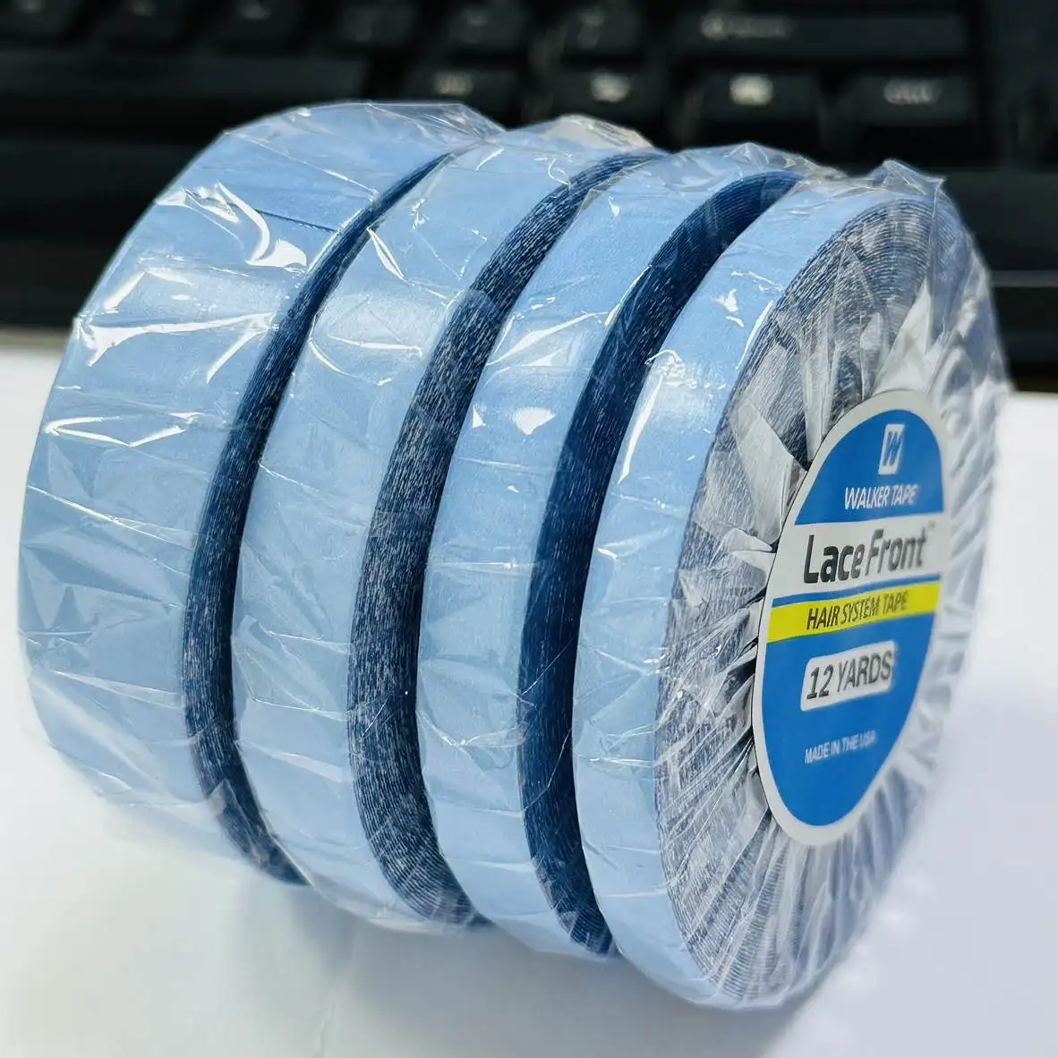 Commercio all'ingrosso 12 yards1.2cm 1/2PCS Sistema di Capelli Nastro Per L'estensione Dei Capelli Nessun Lustro Incollaggio DoubleSided Parrucca Anteriore Del Merletto nastro adesivo